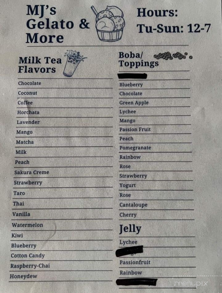 MJ's Gelato and More - Norfolk, NE menu_pic