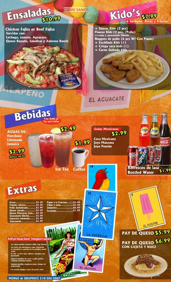 La Siberia Mexicana - McAllen, TX menu_pic