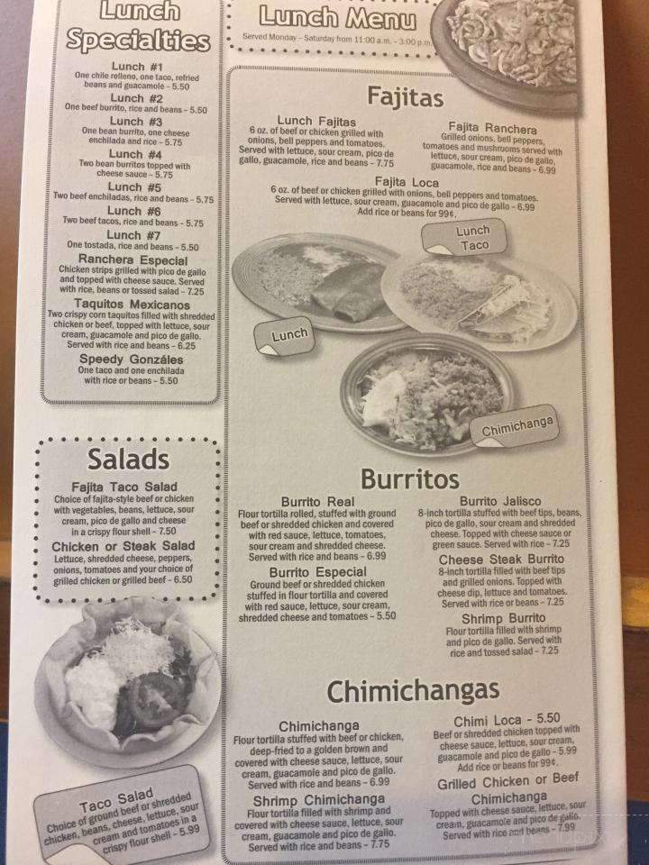 Mi Casa Mexican Restaurant - Corbin, KY menu_pic