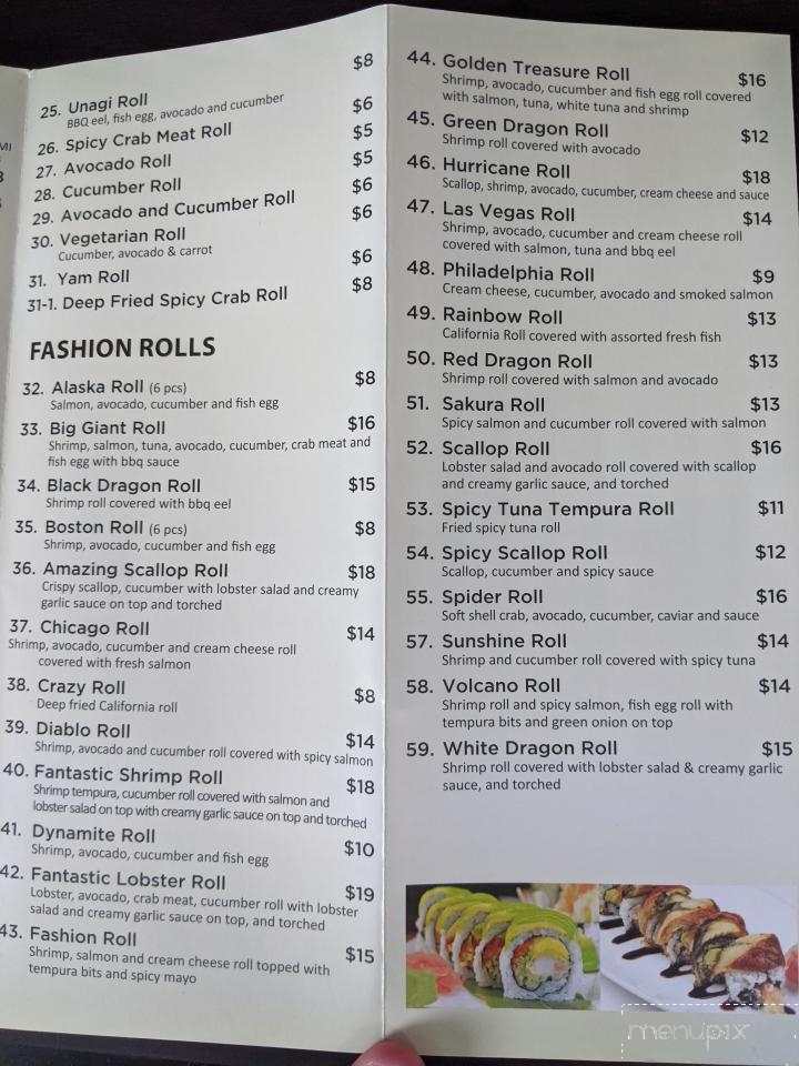 Sushi Park - Uxbridge, ON menu_pic