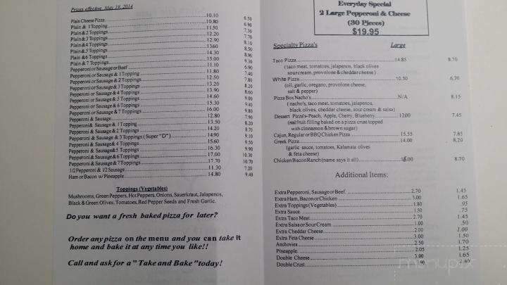South Erie Pizza - Massillon, OH menu_pic