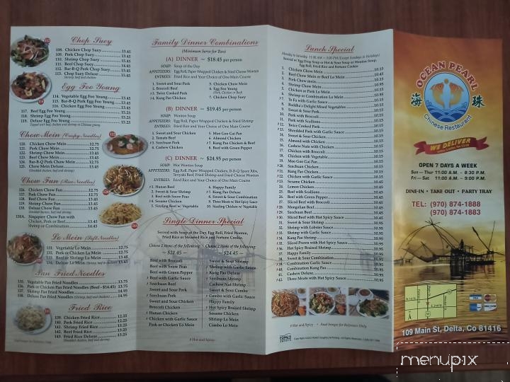Ocean Pearl - Delta, CO menu_pic