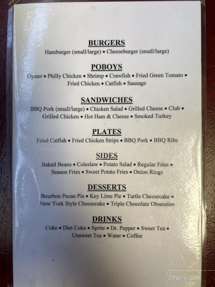 Cicero's Restaurant - Stoneville, MS menu_pic