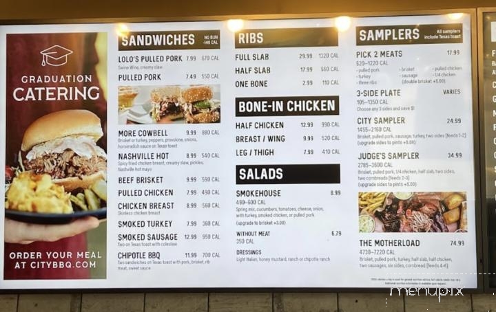 City Barbeque - Downers Grove, IL menu_pic