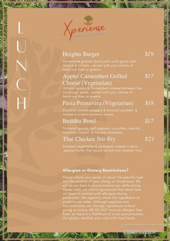 Northumberland Heights Restaurant - Cobourg, ON menu_pic