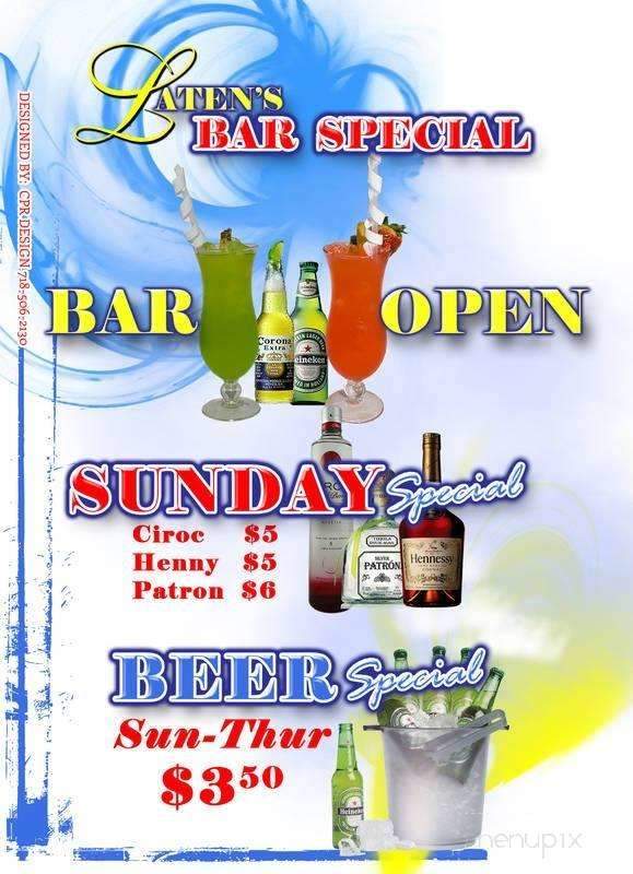 Laten's Place Restaurant Cafe - Jamaica, NY menu_pic