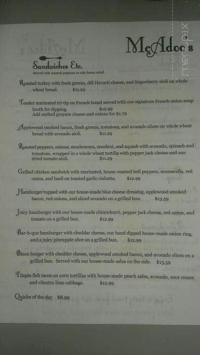 McAdoo's - Elko, NV menu_pic