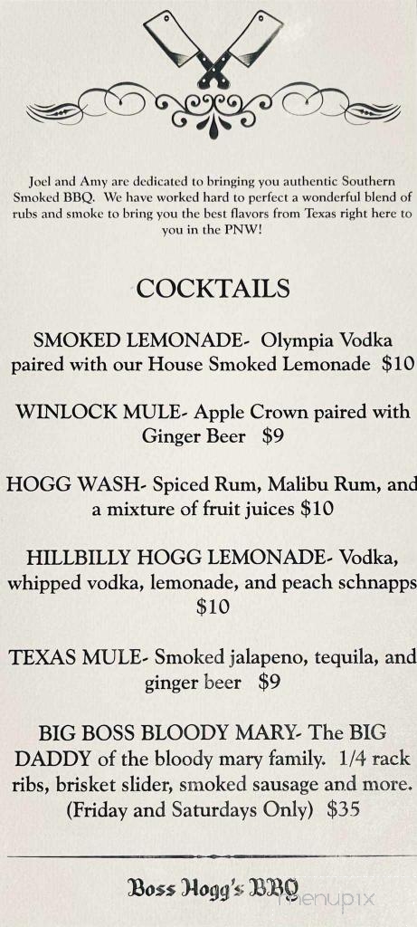 Boss Hogg's BBQ - Winlock, WA menu_pic