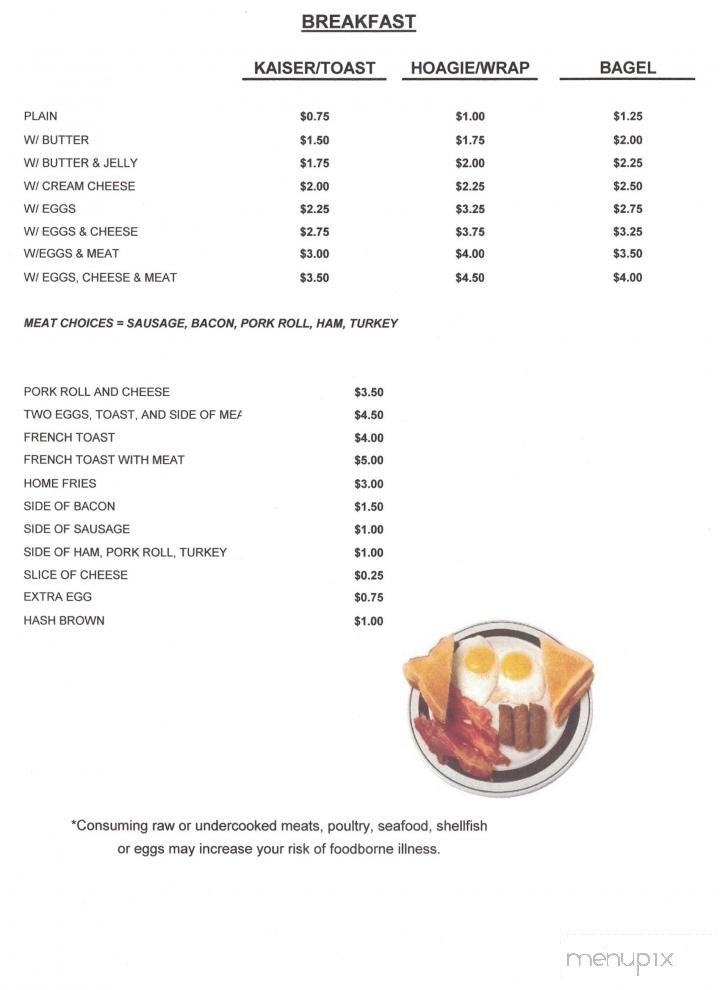 Kresgeville General Store - Kresgeville, PA menu_pic