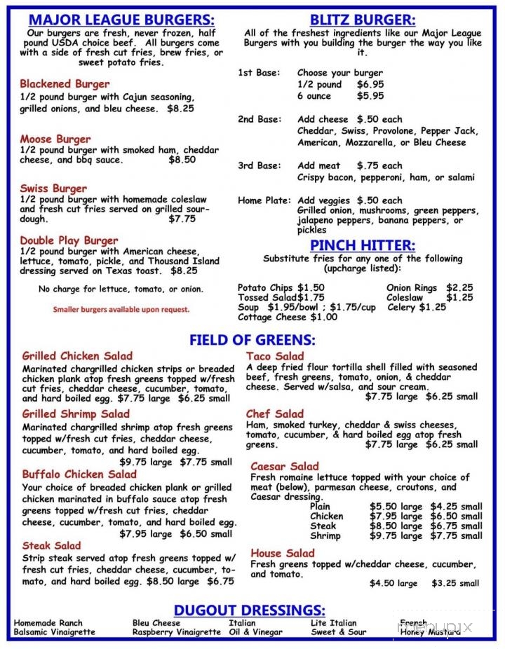 Double Play Sports Bar & Nightclub - Oil City, PA menu_pic