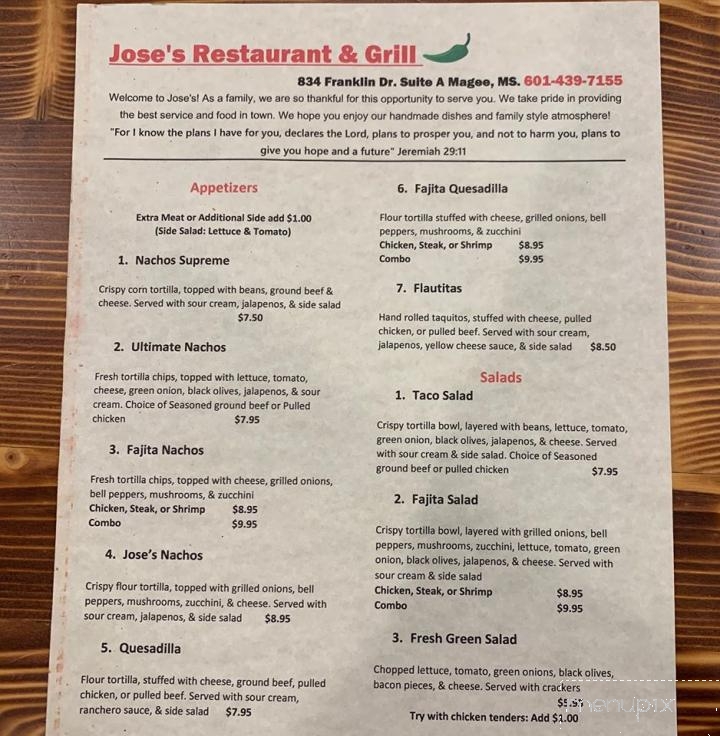 Jose's Restaurant and Grill - Magee, MS