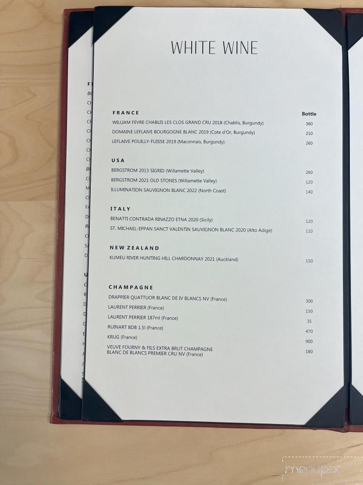 Wine Bar 1986 - New York, NY menu_pic