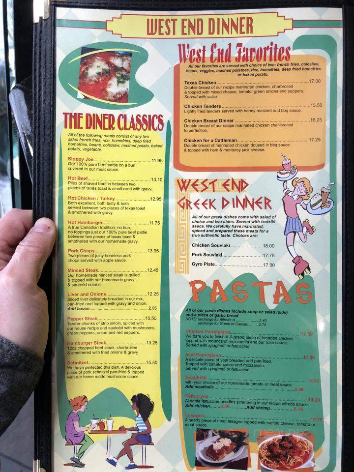 West End Diner - Hamilton, ON menu_pic
