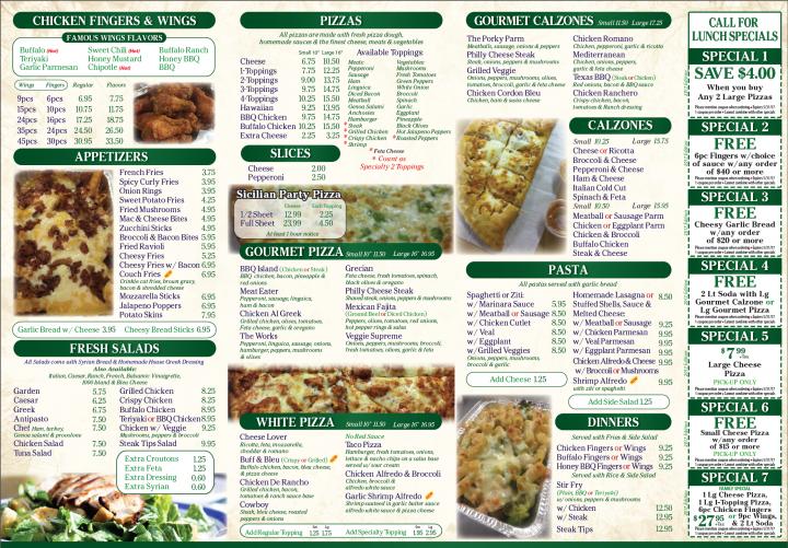 Bryantville Pizza Kitchen - Pembroke, MA menu_pic