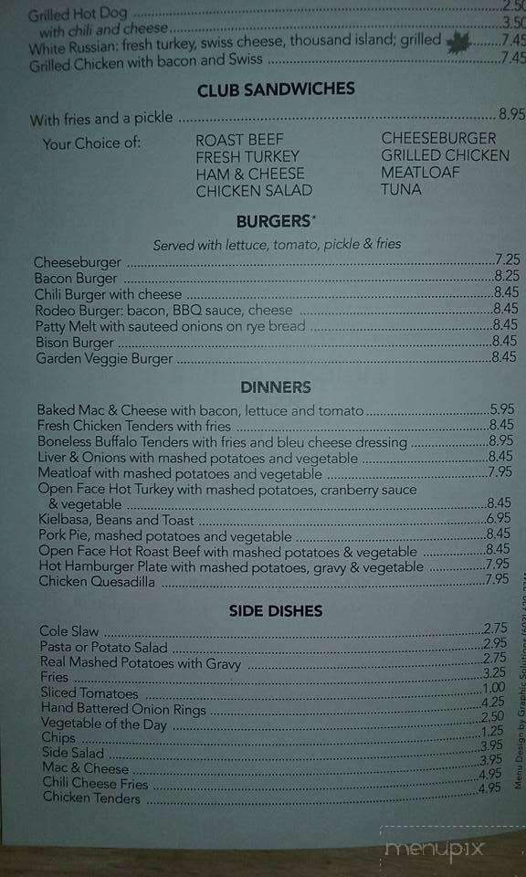 Cafe On The Oval - Milford, NH menu_pic