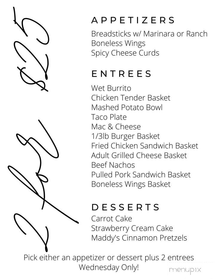 Sheridan Diner - Sheridan, MI menu_pic