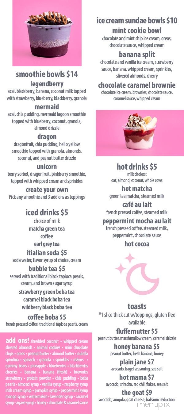 Moonberry Mendocino - Fort Bragg, CA menu_pic