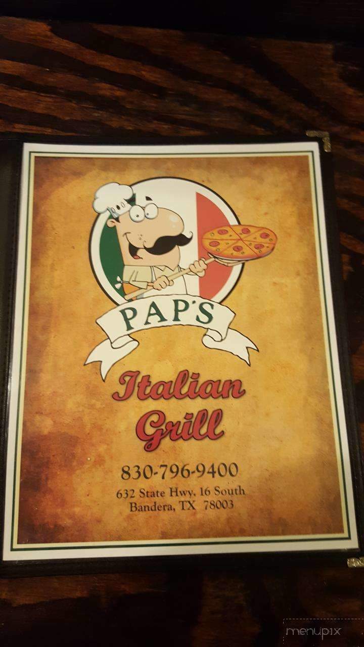 Pap's Italian Grill - Bandera, TX