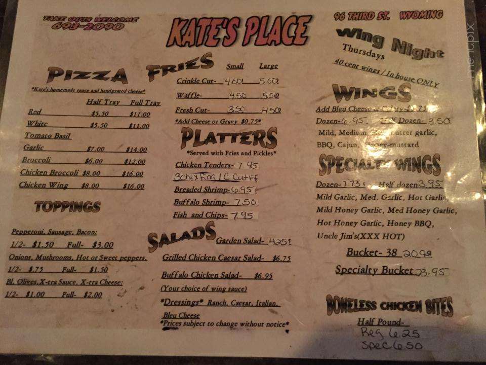 Kate's Place - Wyoming, PA menu_pic
