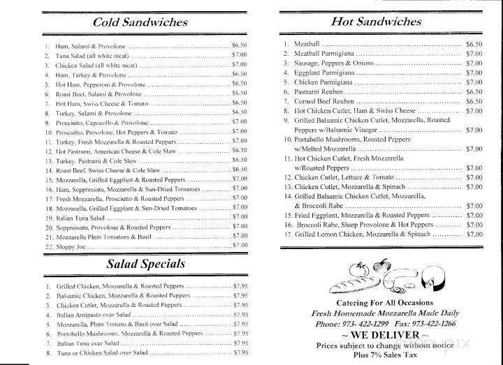 Tuttofresco - Livingston, NJ menu_pic