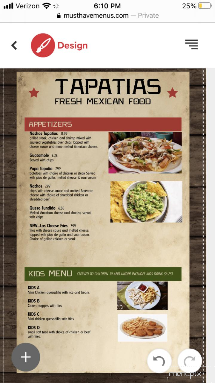 Las Tapatias Mexican kitchen - Roanoke, VA menu_pic