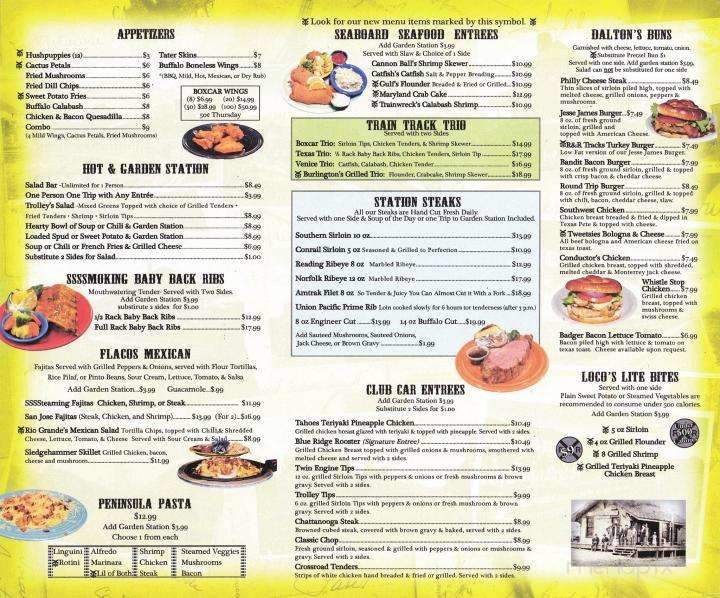 Boxcar Grille - Claremont, NC menu_pic