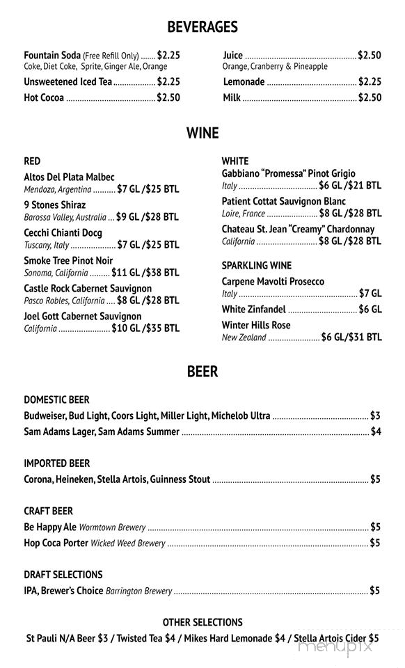 The Grouse House Restaurant - Otis, MA menu_pic