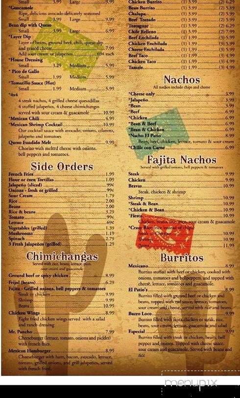 El Patio - Winnfield, LA menu_pic