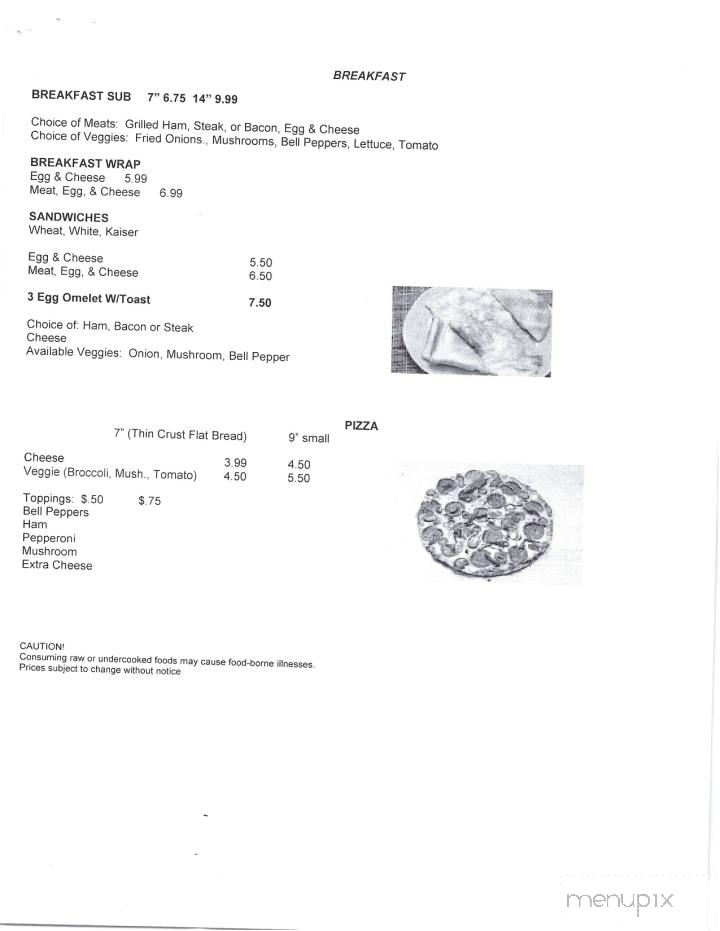 Casale's Sub Shop - Williamsport, PA menu_pic