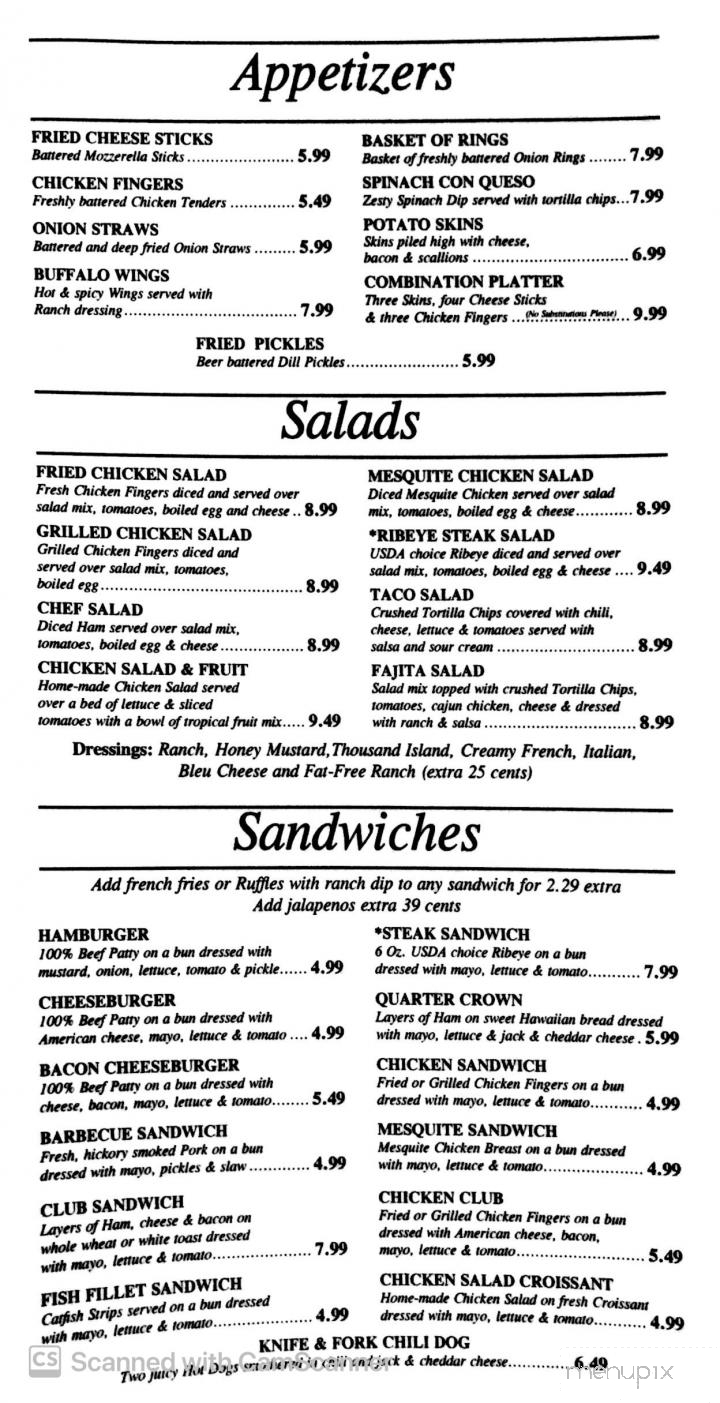 Preston's Restaurant - Lexington, AL menu_pic