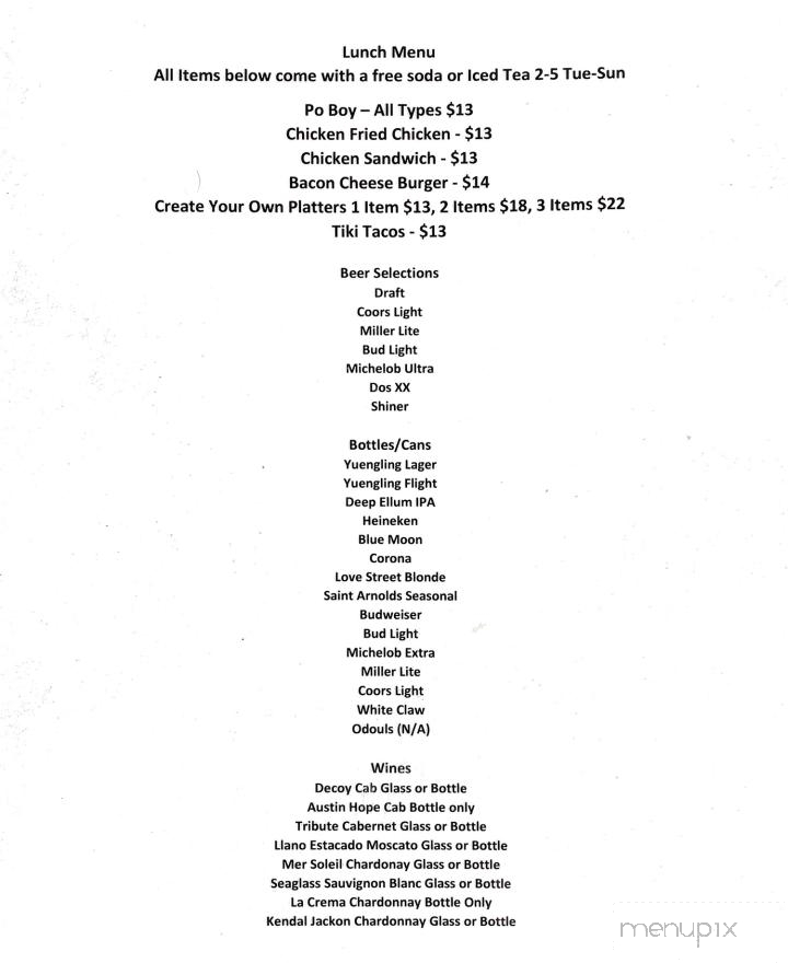 Randy's Shrimp & Oyster Bar - Granbury, TX menu_pic