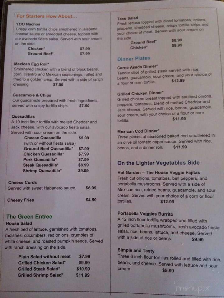 Limping Coyote - Kewaskum, WI menu_pic