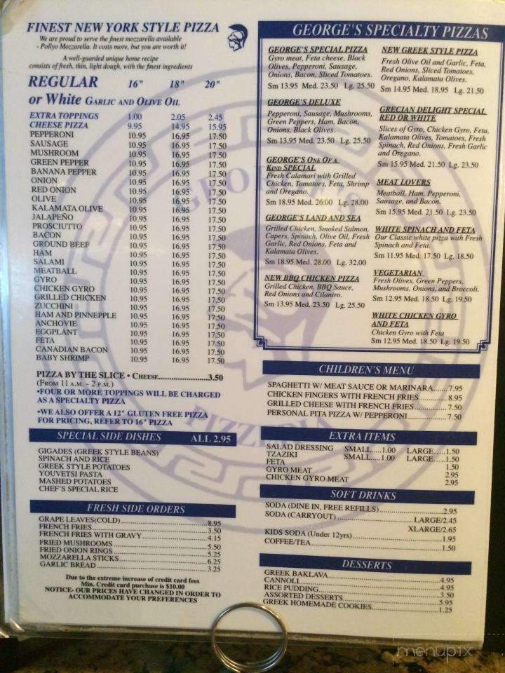 George's Restaurant & Carryout - Arnold, MD menu_pic