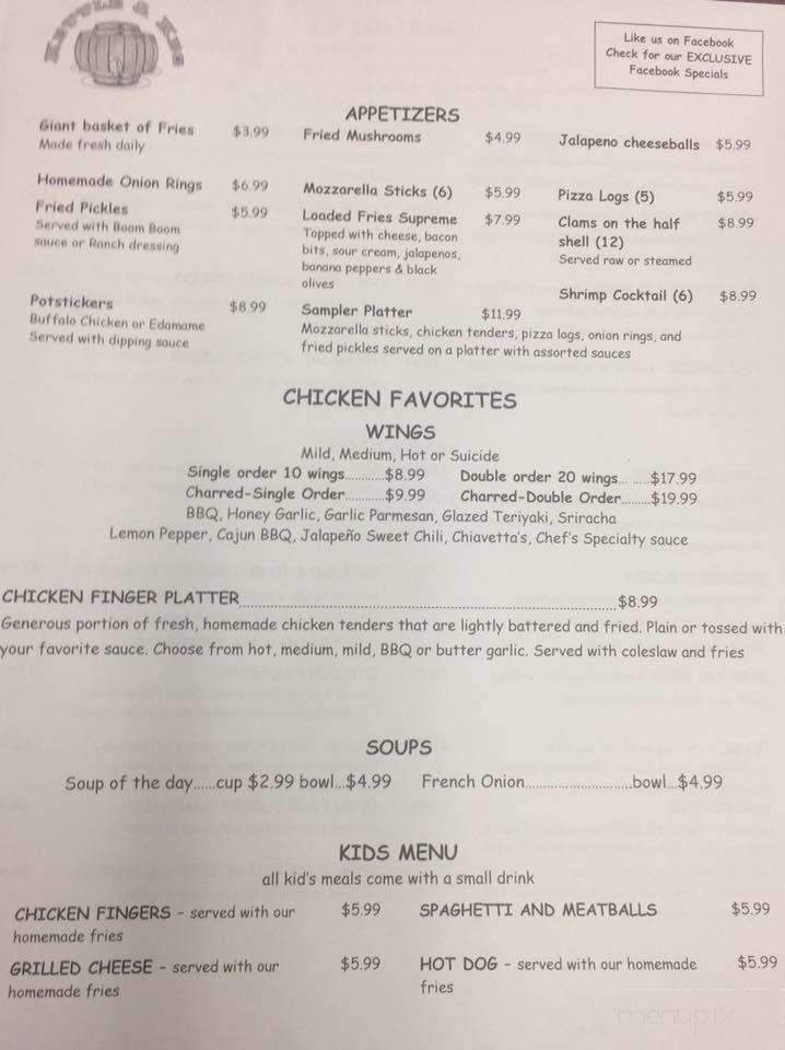 Kettle & Keg - Dunkirk, NY menu_pic