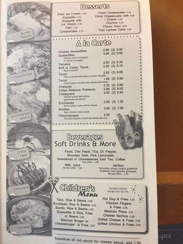 Mi Casa Mexican Restaurant - Corbin, KY menu_pic