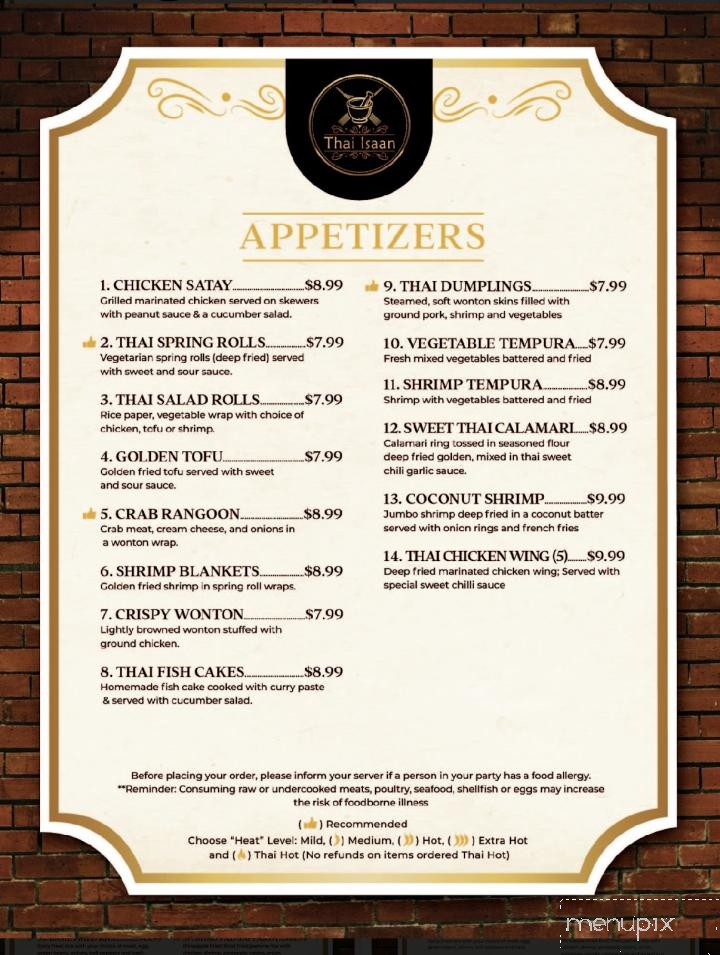 Thai Isaan - Westfield, IN menu_pic