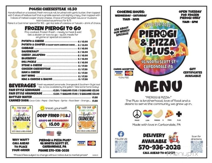 Pierogi & Pizza Plus - Carbondale, PA menu_pic