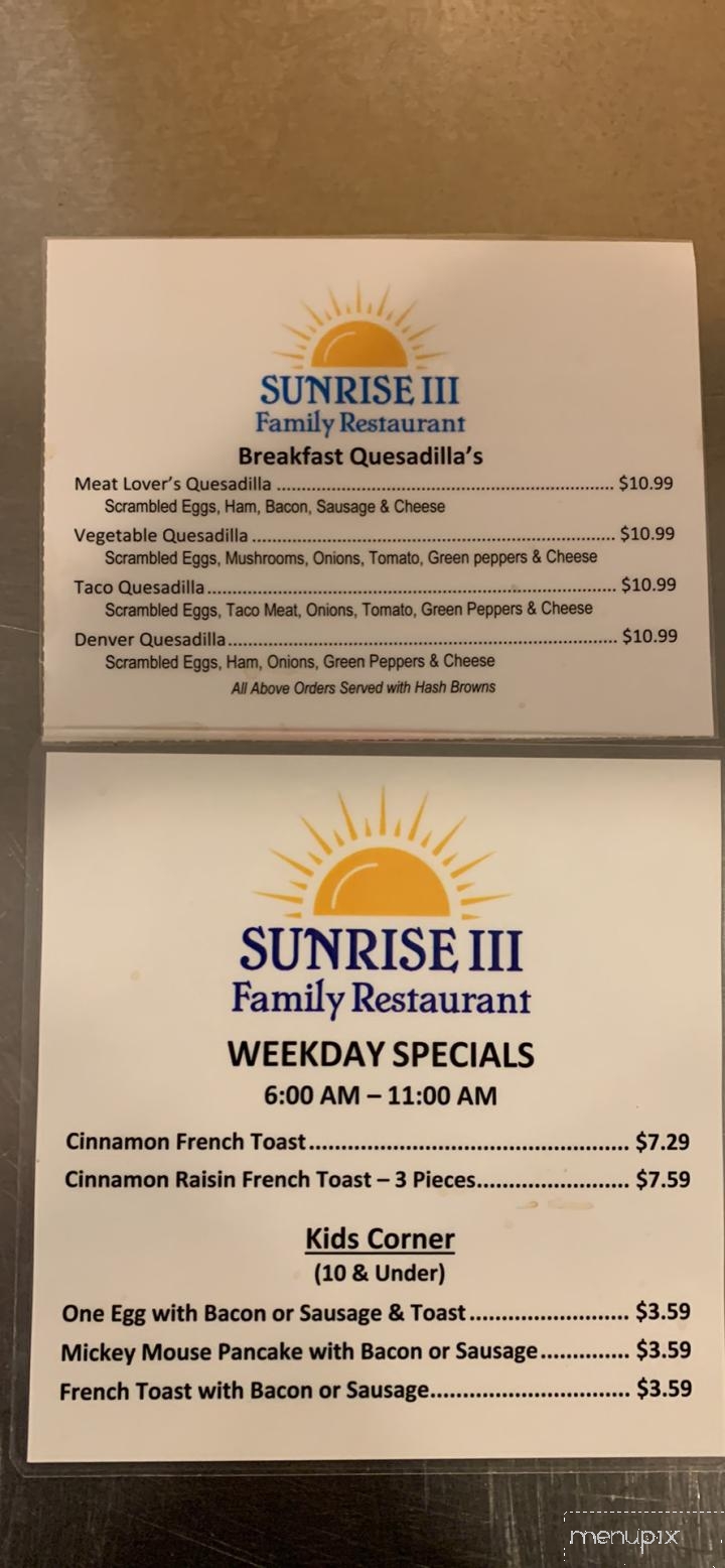 Sunrise 3 - Oregon, IL menu_pic