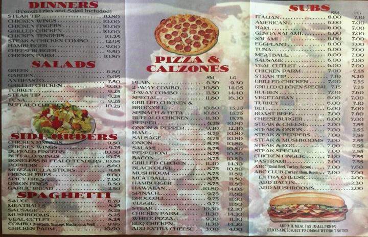ABC Pizza - Hooksett, NH menu_pic