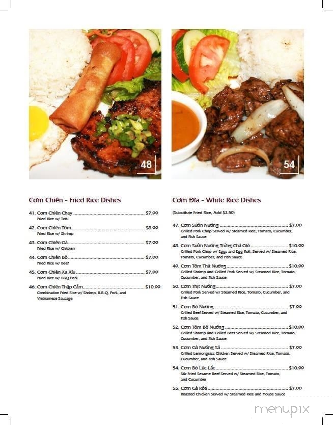Pho Bistro - Slidell, LA menu_pic