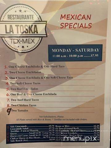 La Toska - Cedar Hill, TX menu_pic