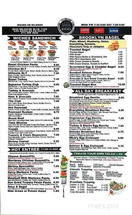 Wiches on Wilshire - Los Angeles, CA menu_pic