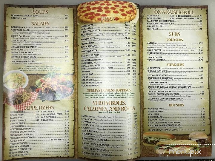 Suglia's Express Pizzeria & Restaurant - Schuylkill Haven, PA menu_pic