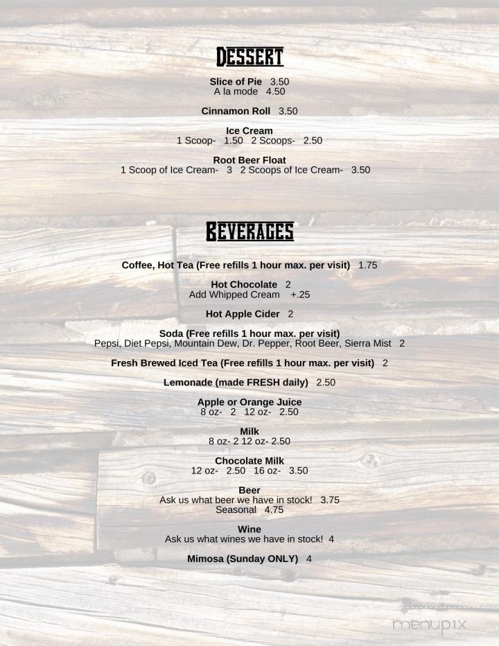 Timber Lodge Cafe - Saint Maries, ID menu_pic