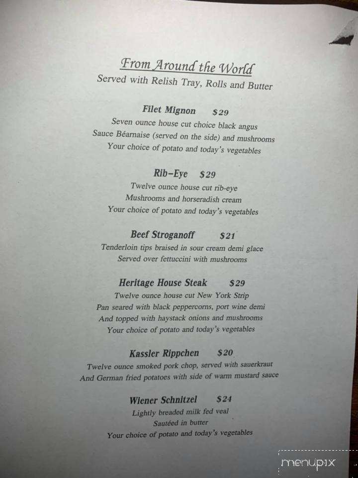 Heritage House - Harvard, IL menu_pic