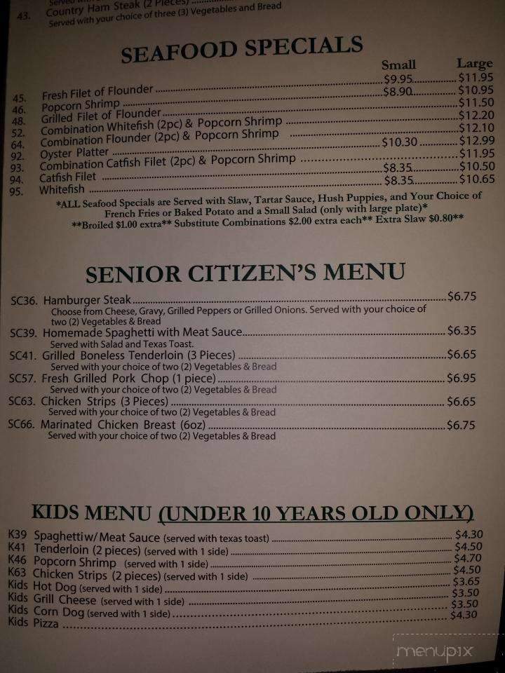Olympic Family Restaurant - Walnut Cove, NC menu_pic