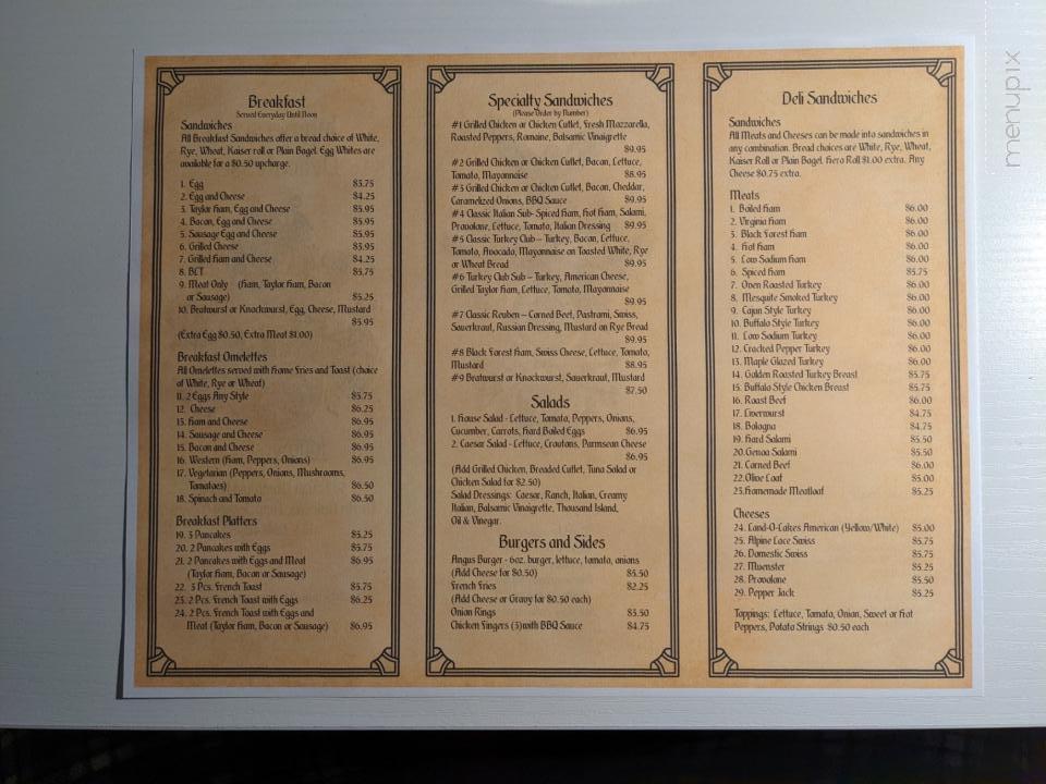 Ingwersen's Delicatessen - North Haledon, NJ menu_pic