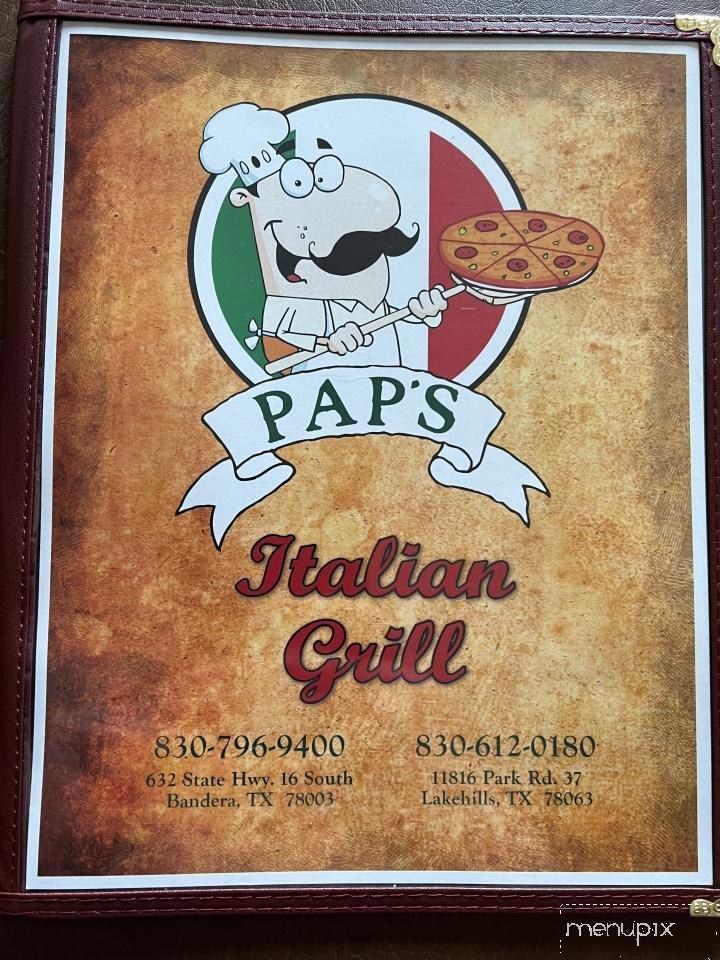 Pap's Italian Grill - Bandera, TX