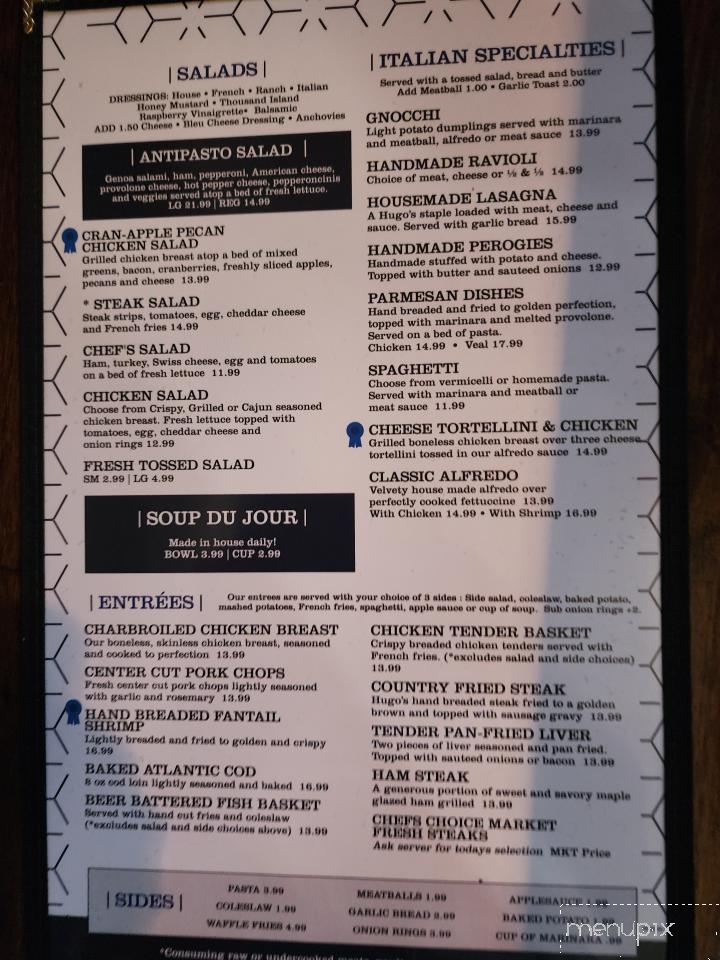 Hugo's Restaurant - Brownsville, PA menu_pic