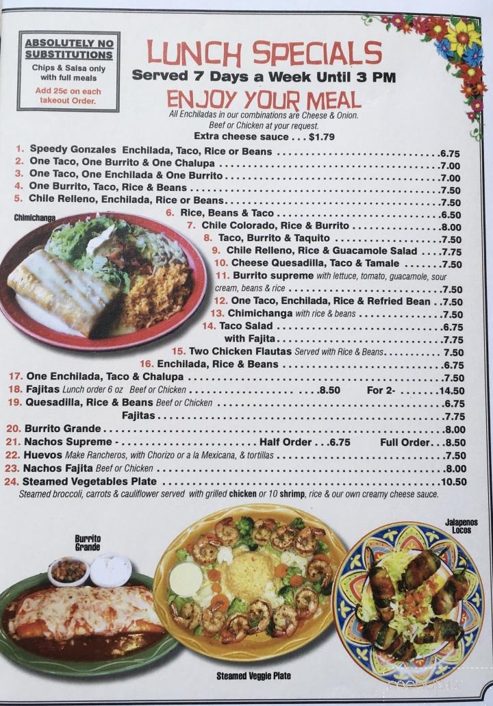 Cinco Amigos - Loudon, TN menu_pic